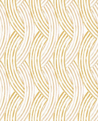 Zamora Yellow Brushstrokes Wallpaper