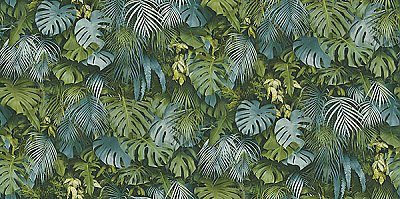 Luana Blue Tropical Forest Wallpaper