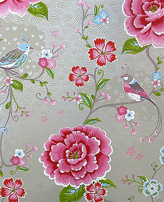 Yuma Khaki Birds in Paradise Wallpaper