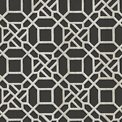 Adlington Black Geometric Wallpaper