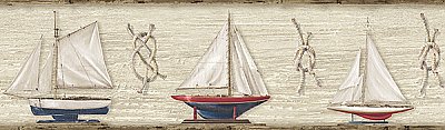 Set Sail Wheat Boat Wallpaper