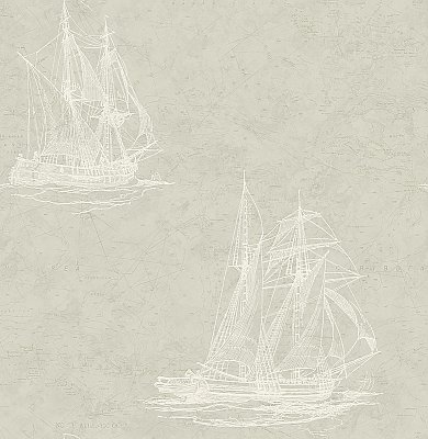 Hudson Bay Sage Nautical Wallpaper
