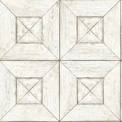 Avery Off-White Wood Wallpaper