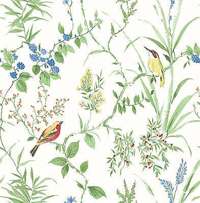 Imperial Garden Multicolor Botanical Wallpaper