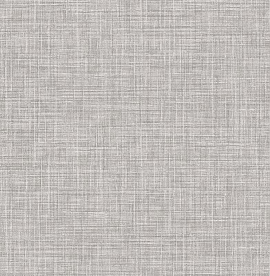 Mendocino Grey Linen Wallpaper
