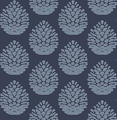 Totem Blue Pinecone Wallpaper