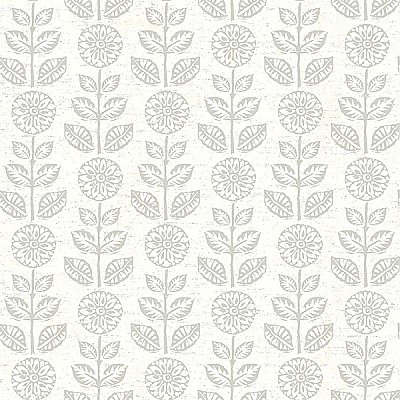 Dolly Light Grey Floral Wallpaper