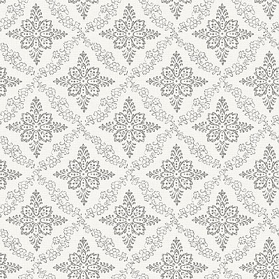 Wynonna Light Grey Geometric Floral Wallpaper