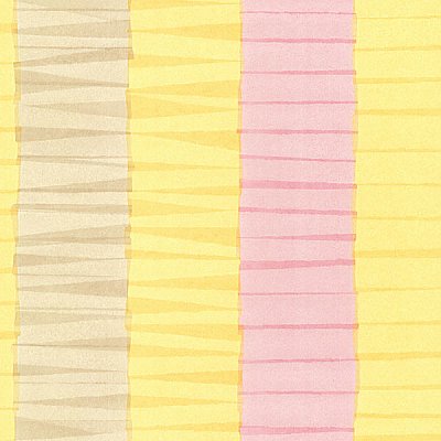 Cala Nova Yellow Layered Crepe Stripe Wallpaper