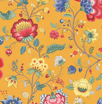 Epona Yellow Floral Fantasy Wallpaper
