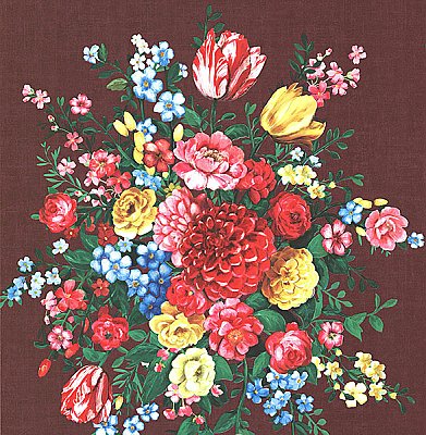 Ayaanle Burgundy Dutch Painters Floral Wallpaper