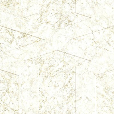 Anatoli Cream Marble Geometric Wallpaper