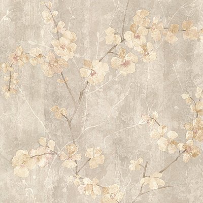 Chapman Beige Cherry Blossom Trail Wallpaper