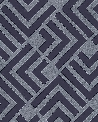 Zig Navy Geometric Wallpaper