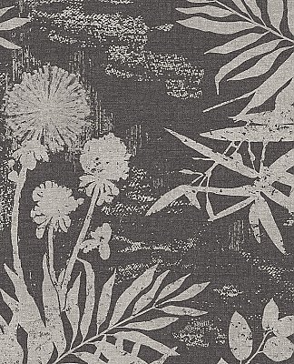Hedda Black Botanical Wallpaper