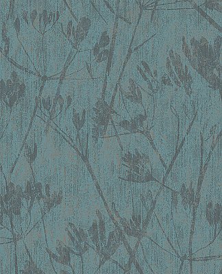 Jens Turquoise Branches Wallpaper