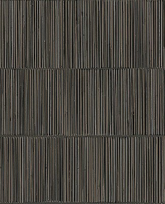 Aspen Charcoal Natural Stripe Wallpaper