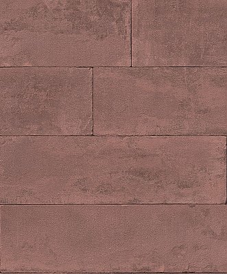 Lanier Oxblood Stone Plank Wallpaper