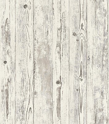Albright White Weathered Oak Panels Wallpaper