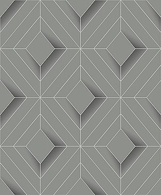 Filmore Grey Diamond Panes Wallpaper
