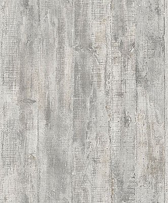Huck Grey Weathered Wood Plank Wallpaper