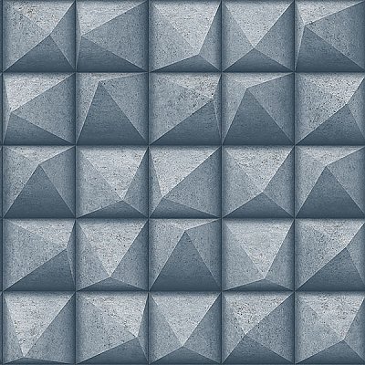 Dax Teal 3D Geometric Wallpaper