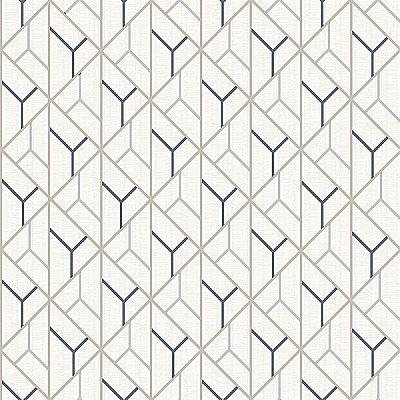 Wilder Cream Geometric Trellis Wallpaper