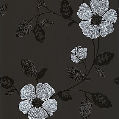 Maddison Black French Floral Wallpaper