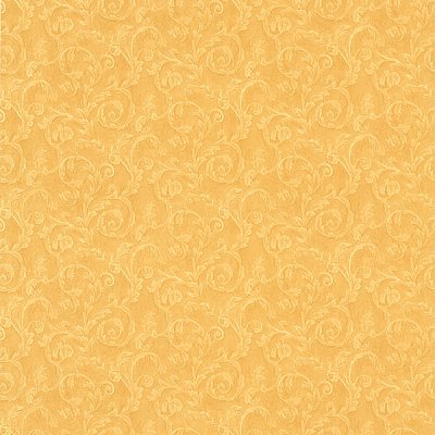 Lilian Mustard Scroll Wallpaper