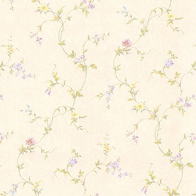 Connie Cream Small Floral Trail Wallpaper