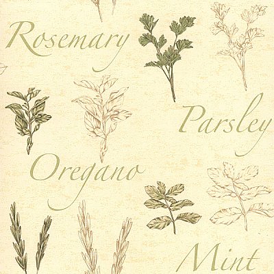 Fresh Herbs Light Green Herbs Wallpaper