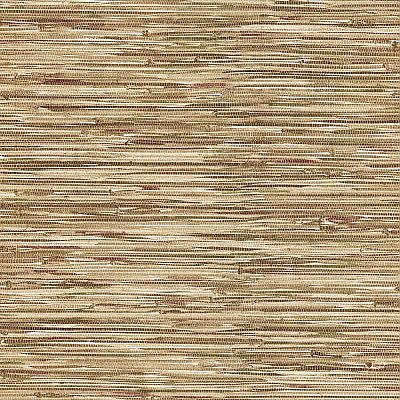 Liu Brown Vinyl Grasscloth Wallpaper
