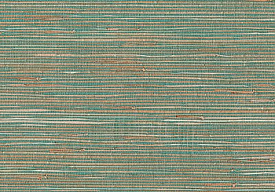 Keiko Aqua Grasscloth Wallpaper