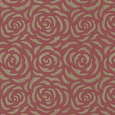 Rosette Red Rose Pattern Wallpaper