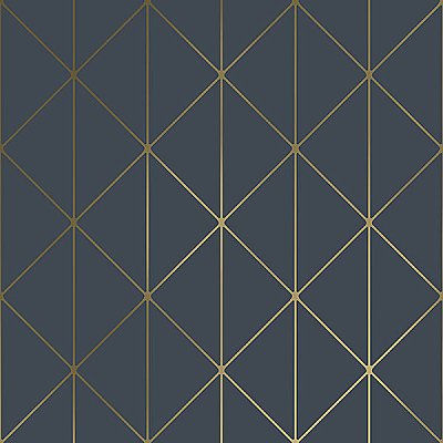 Diamonds Navy Geometric Wallpaper