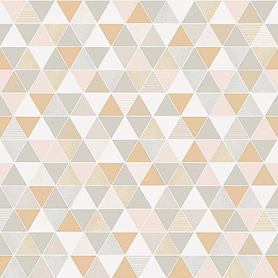 Triangular Off-White Geometric Wallpaper