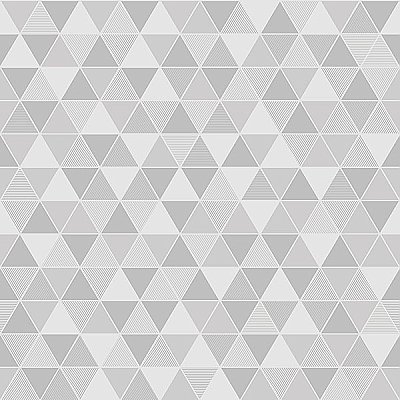 Triangular Light Grey Geometric Wallpaper