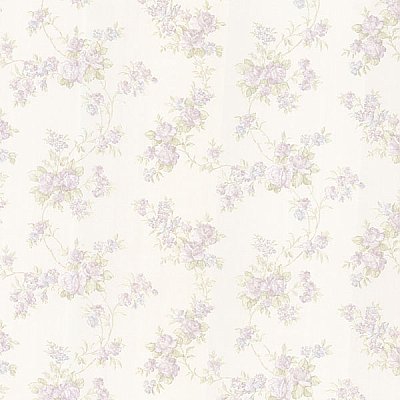 Tiffany Lavender Satin Floral Trail Wallpaper