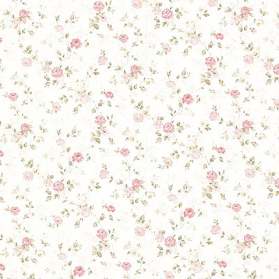 Alex Pink Delicate Satin Floral Trail Wallpaper