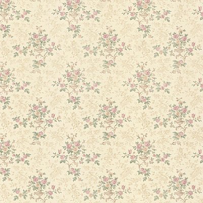 Kezea Blush Petit Floral Urn Wallpaper