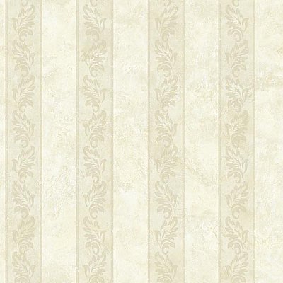 Evelin Beige Ornate Stripe Wallpaper