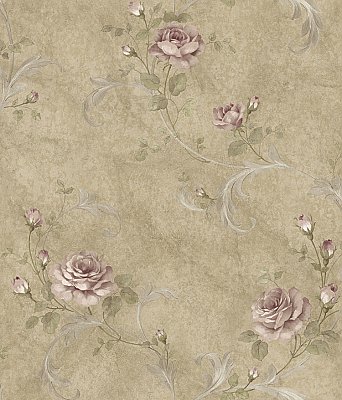 Gracie Sage Floral Scroll Wallpaper Wallpaper