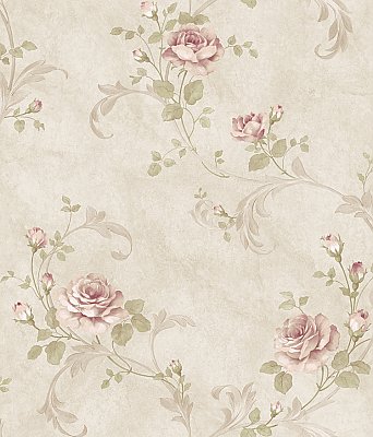 Gracie Stone Floral Scroll Wallpaper Wallpaper
