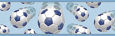 Beckham Blue Soccer Ball Motion Border
