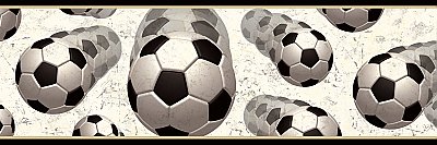 Beckham Black Soccer Balls Motion Border