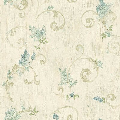 Lilac Blue Acanthus Wallpaper