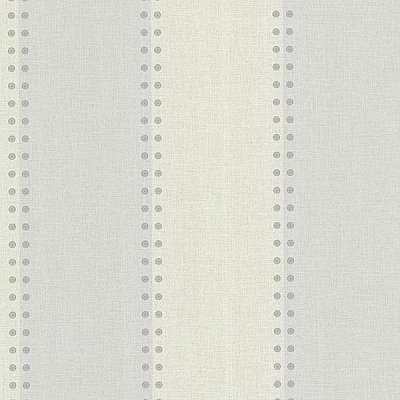Cullen Light Grey Nailhead Stripe Wallpaper