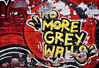 No More Grey Walls Wall Mural DM126