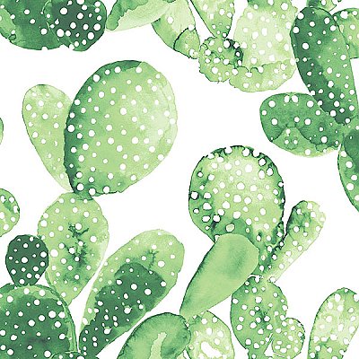 Mimi Green Cactus Wallpaper