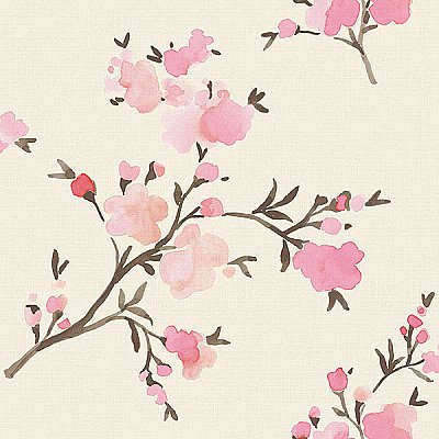 Glinda Pink Floral Wallpaper
